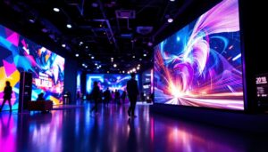 A photograph of capture a photograph of a vibrant vx600 novastar led display in action