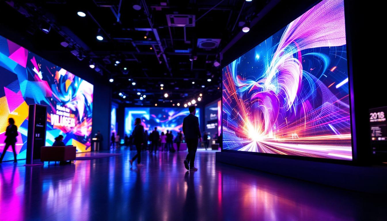 A photograph of capture a photograph of a vibrant vx600 novastar led display in action