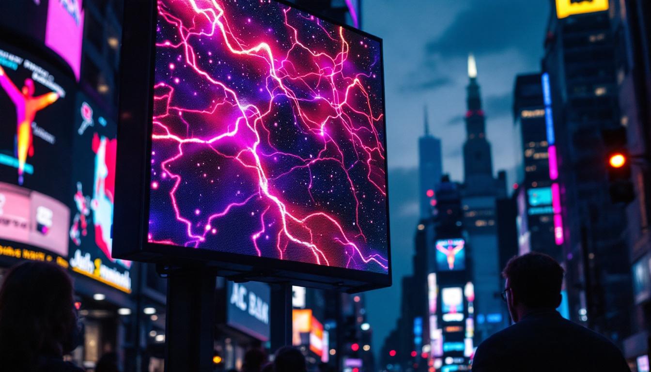 A photograph of capture a photograph of a vibrant mx30 novastar led display in action