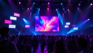 A photograph of capture a photograph of the novastar ku20 led display in action