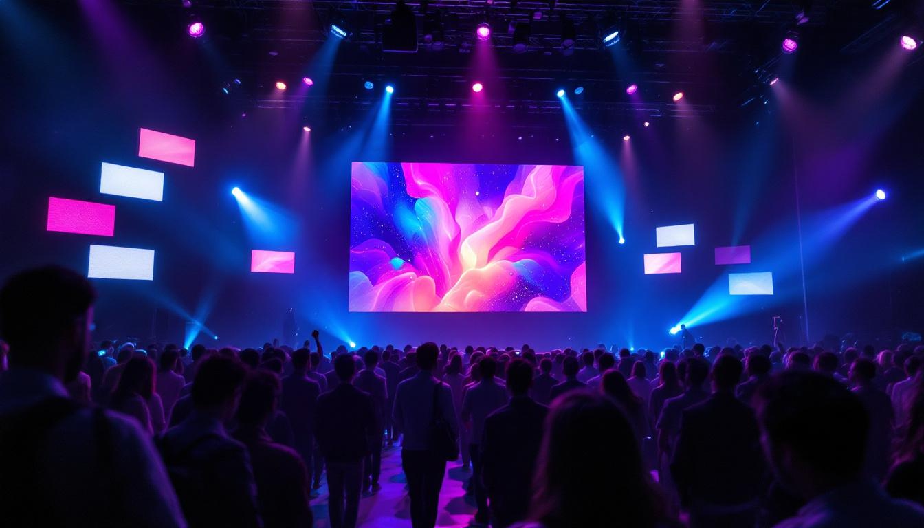 A photograph of capture a photograph of the novastar ku20 led display in action