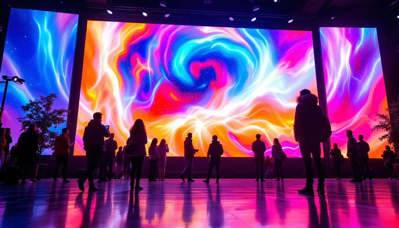 A photograph of capture a photograph of the world's largest led display