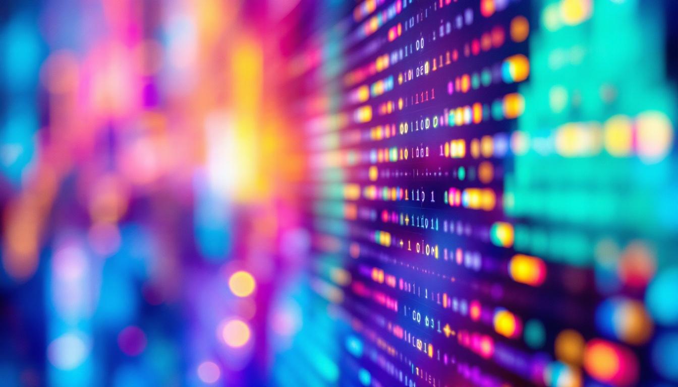 A photograph of a close-up of an led display in action