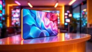A photograph of a sleek