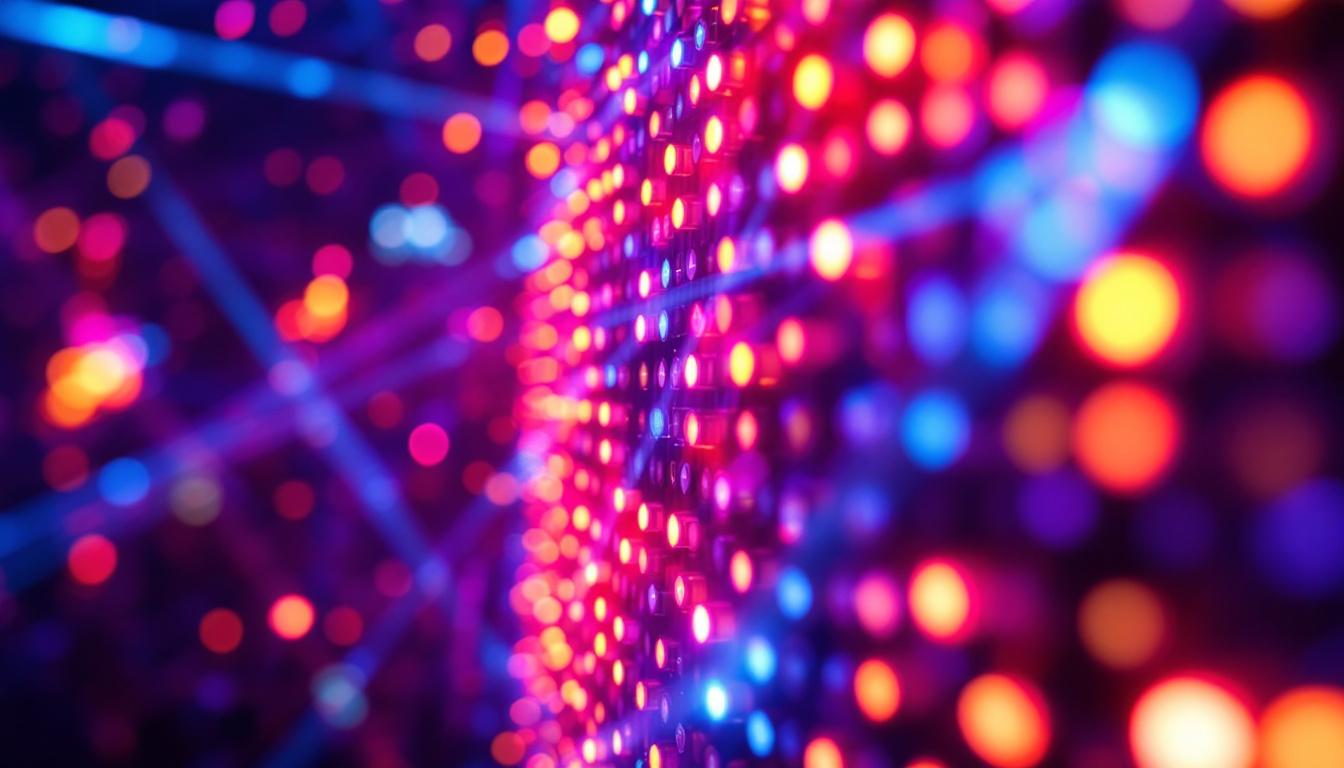 A photograph of capture a photograph of the vibrant led display at the vegas ball