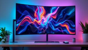 A photograph of a sleek