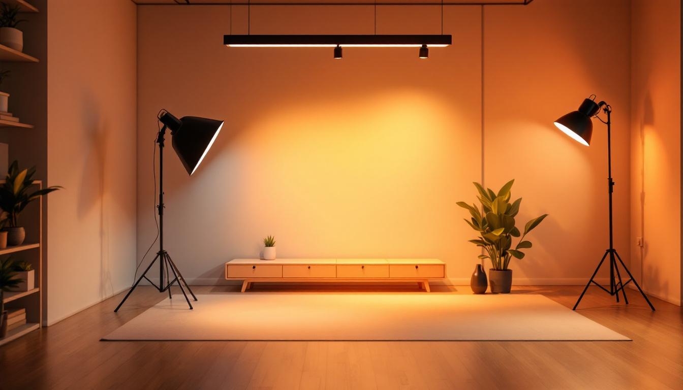 A photograph of a well-lit indoor space showcasing various led motion lights in action
