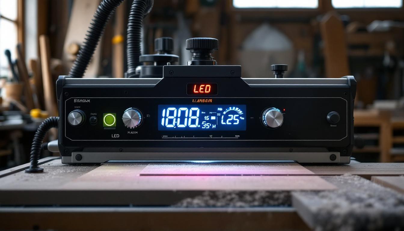 A photograph of a large planer in action