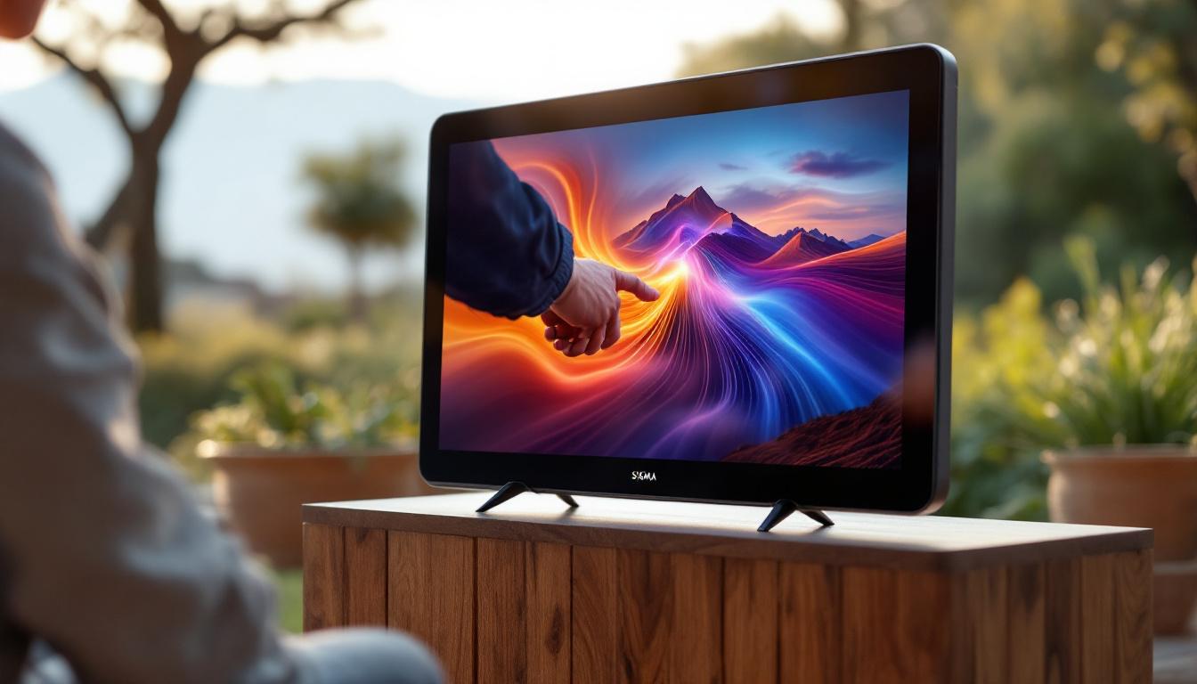 A photograph of a sleek