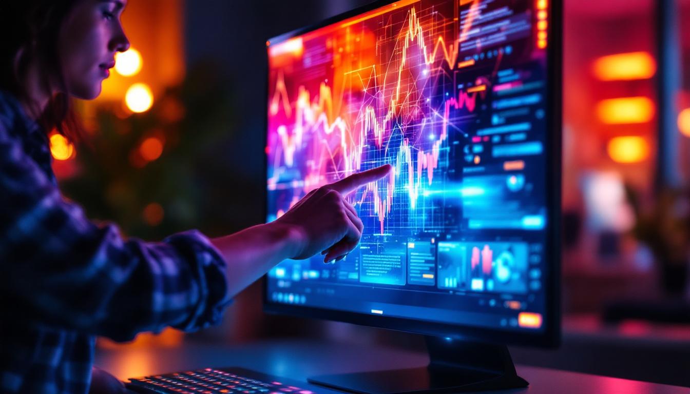 A photograph of a sleek and modern touch screen monitor in use