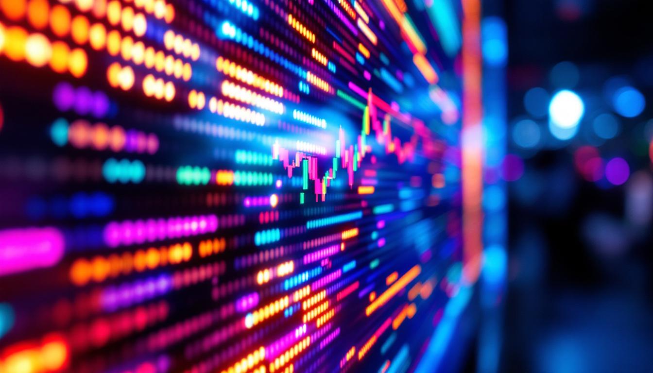 A photograph of a vibrant led display in action