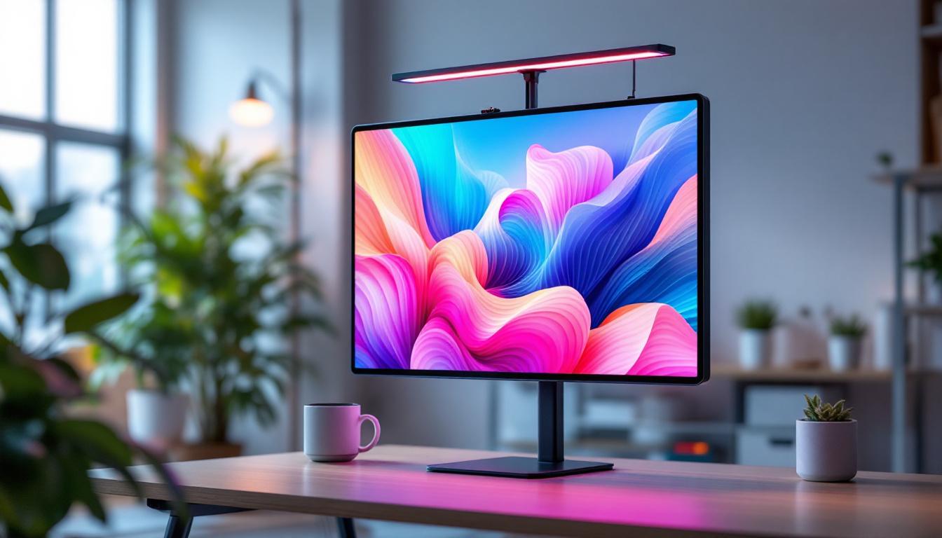 A photograph of a lightweight hang-on stand featuring an led display in a well-lit environment