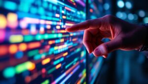 A photograph of capture a photograph of a close-up view of an led display in action