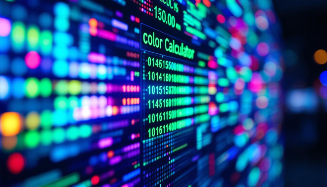 A photograph of a vibrant led display showcasing a variety of colors in a dynamic setting