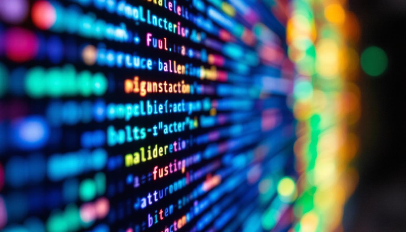 A photograph of a close-up shot of a vibrant led display in use