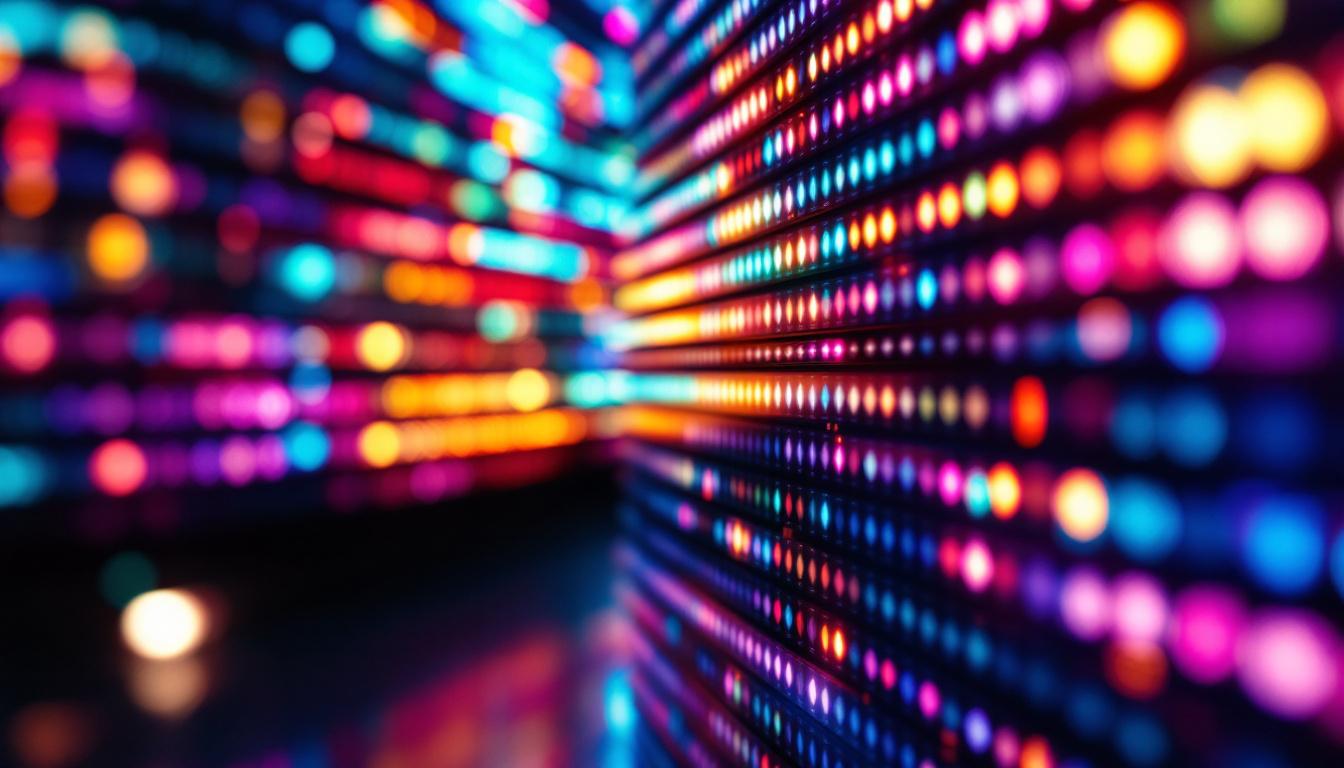 A photograph of a close-up of the mctrl300 led display in action