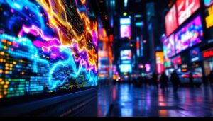 A photograph of a vibrant