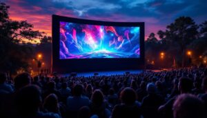 A photograph of capture a photograph of the largest led movie screen in the us