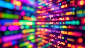 A photograph of a close-up of an led display showcasing vibrant colors and sharp details