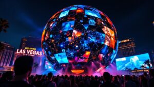 A photograph of the las vegas sphere