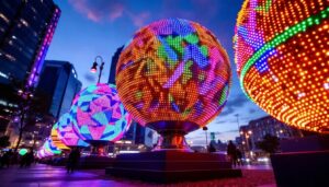 A photograph of a vibrant