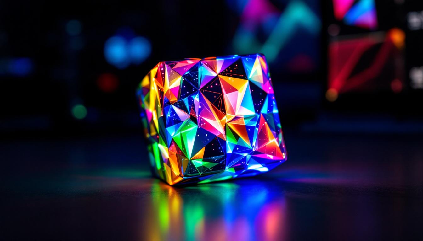 A photograph of a vibrant led display showcasing a dynamic