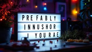 A photograph of capture a photograph of a beautifully arranged led cinematic light box in a dimly lit setting