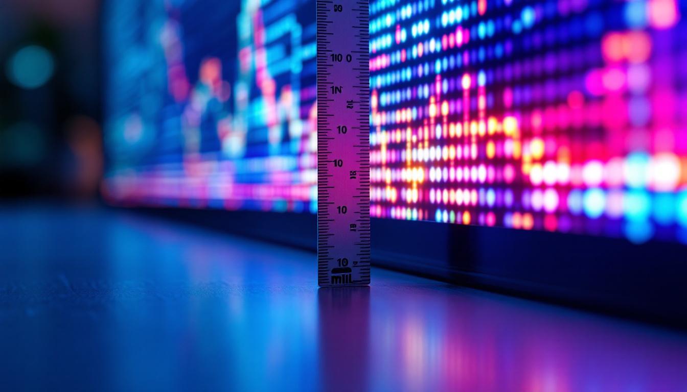 A photograph of a close-up of an led display screen showing a vivid