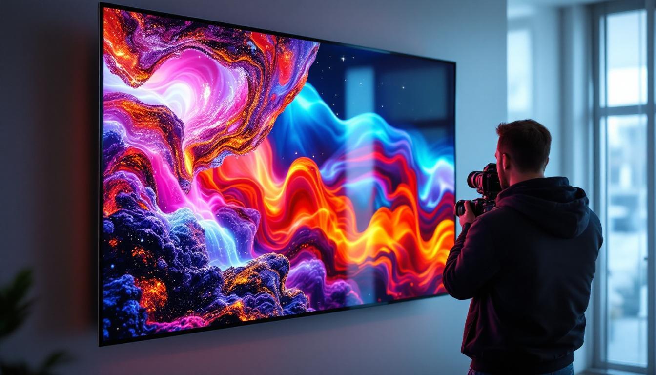 A photograph of a high-quality led display in a professional setting