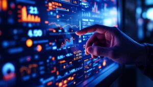 A photograph of a close-up shot of the plantar app's led display in use