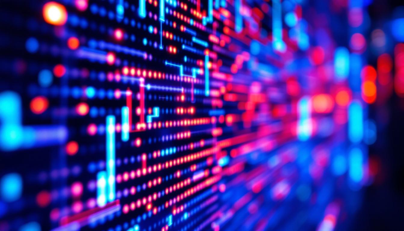 A photograph of a close-up of a vibrant led display in use