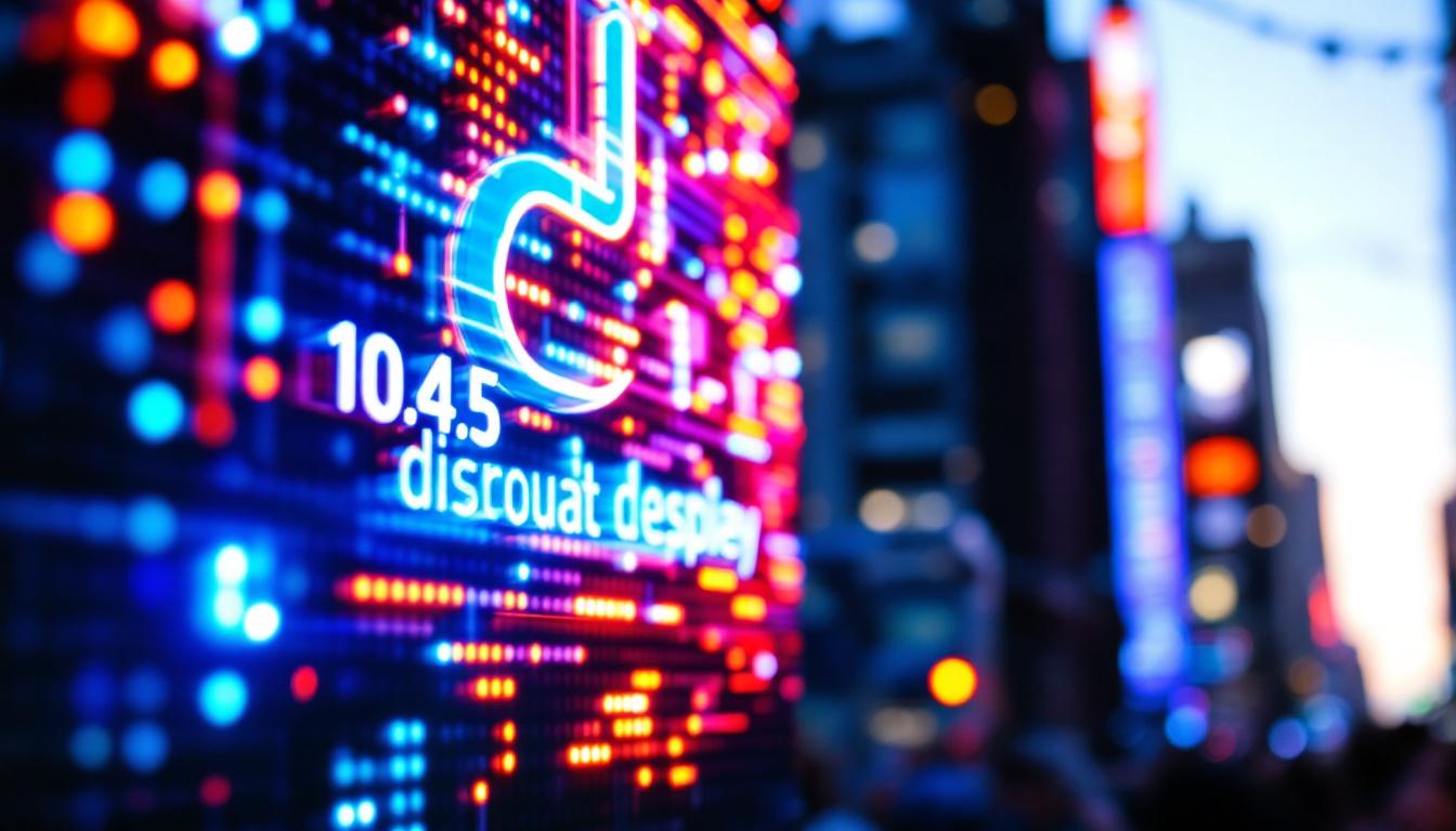 A photograph of a vibrant led display in action