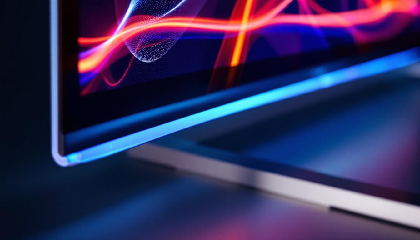 A photograph of a close-up of an lcd panel bezel
