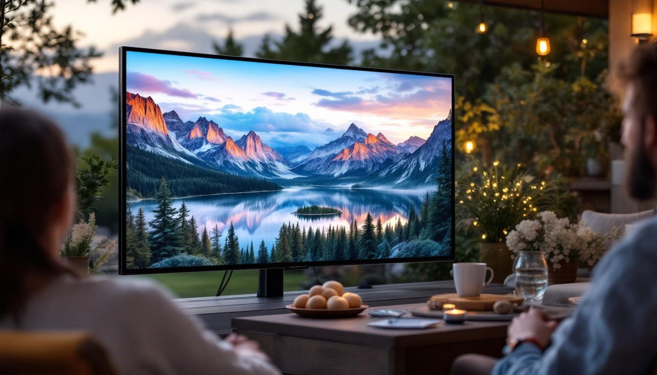 A photograph of capture a photograph of an outdoor tv screen protector in use