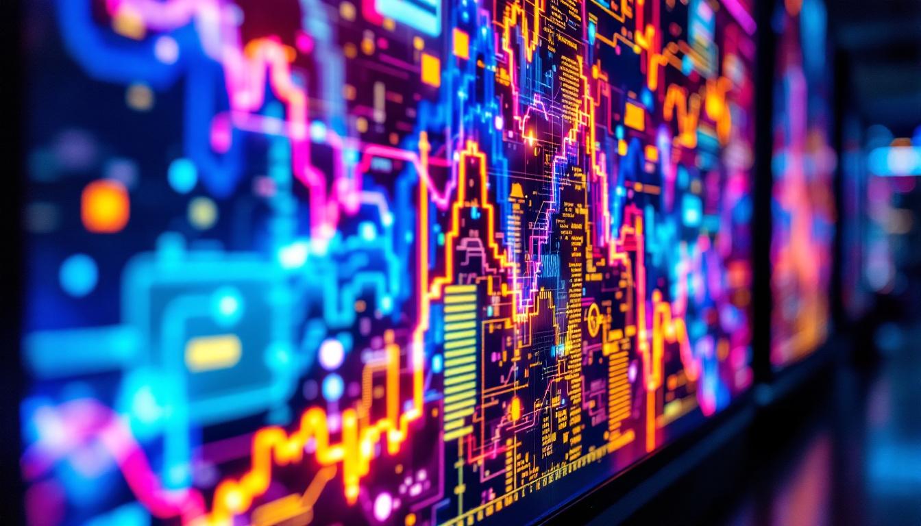 A photograph of a close-up view of a modern led display in use
