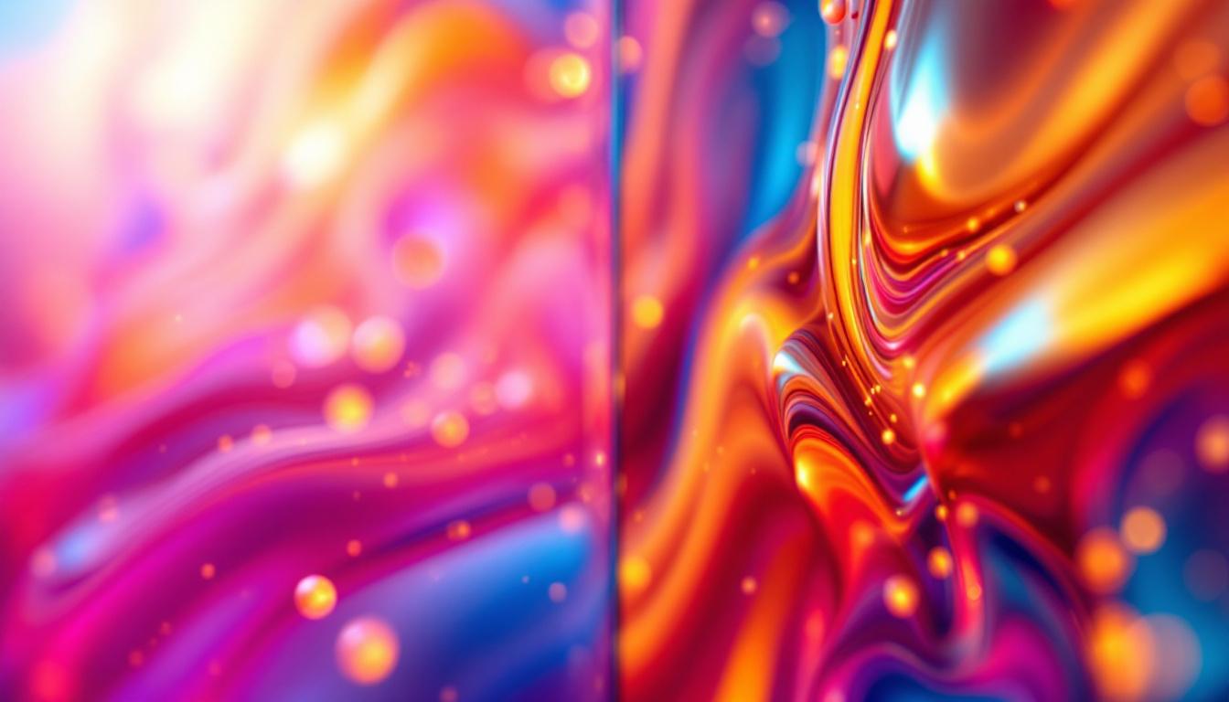 A photograph of a close-up of an oled screen displaying vibrant colors and sharp details