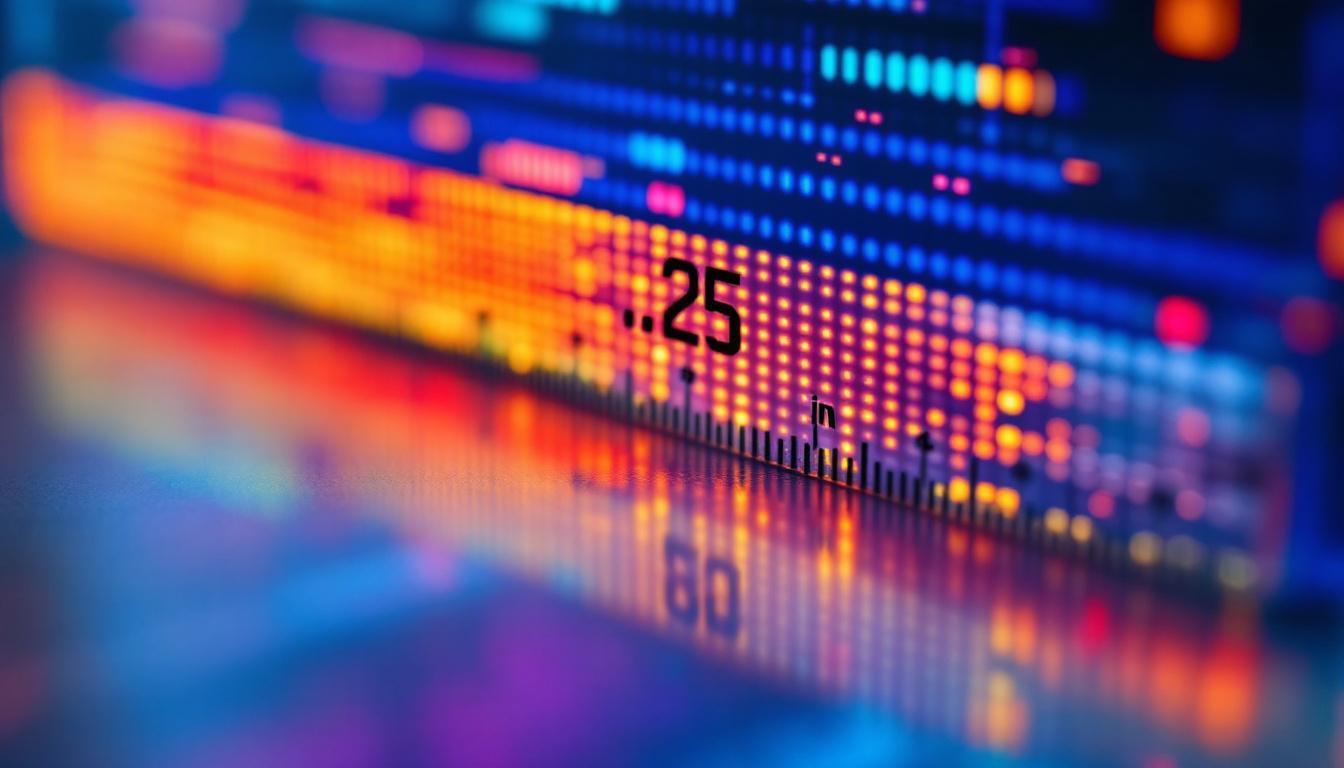 A photograph of a close-up view of an led display screen that highlights the pixel grid