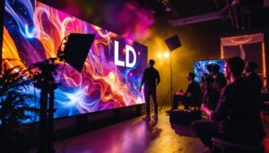A photograph of a dynamic virtual production studio in los angeles