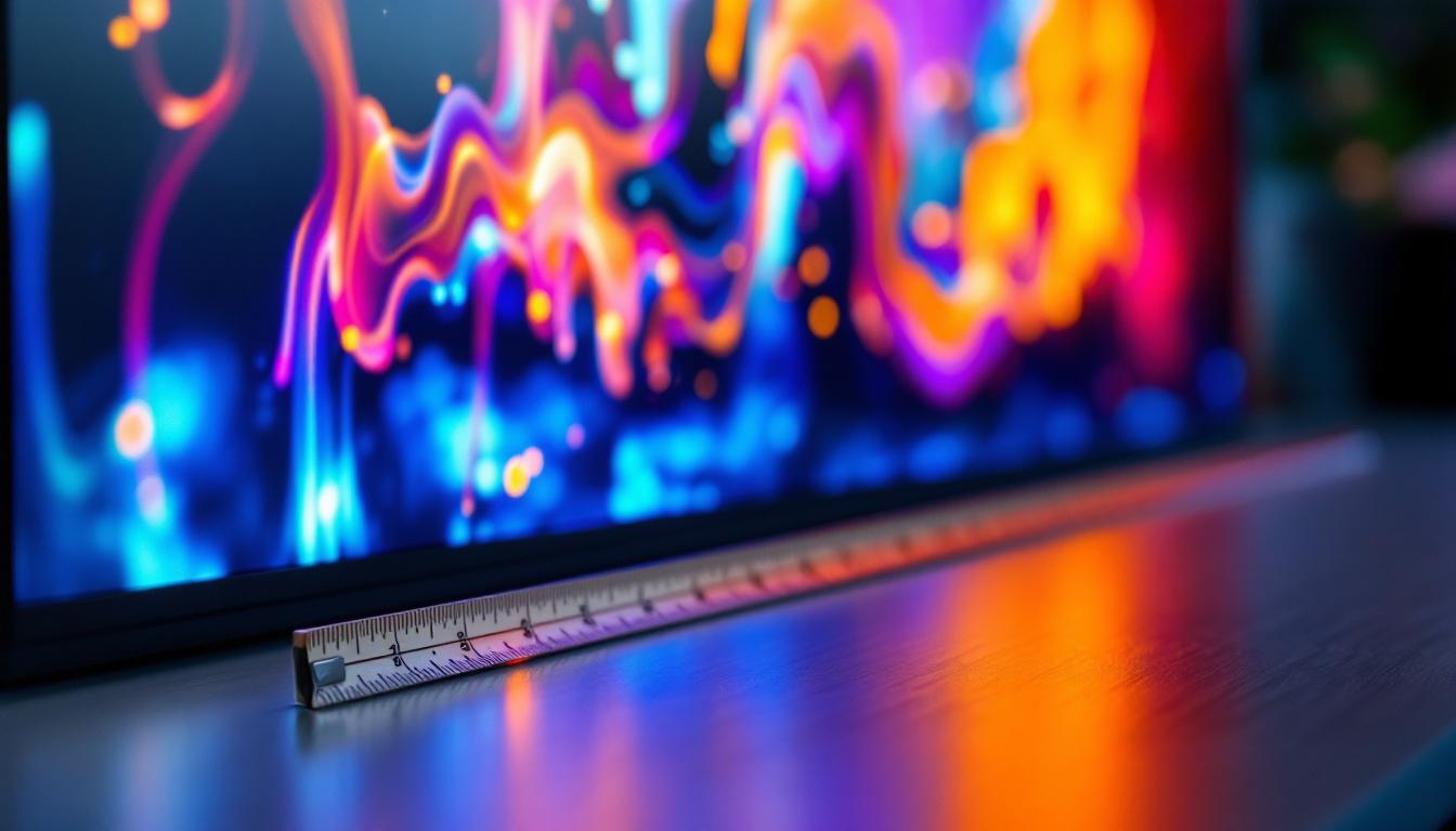A photograph of capture a photograph of a large led display screen showcasing vibrant visuals