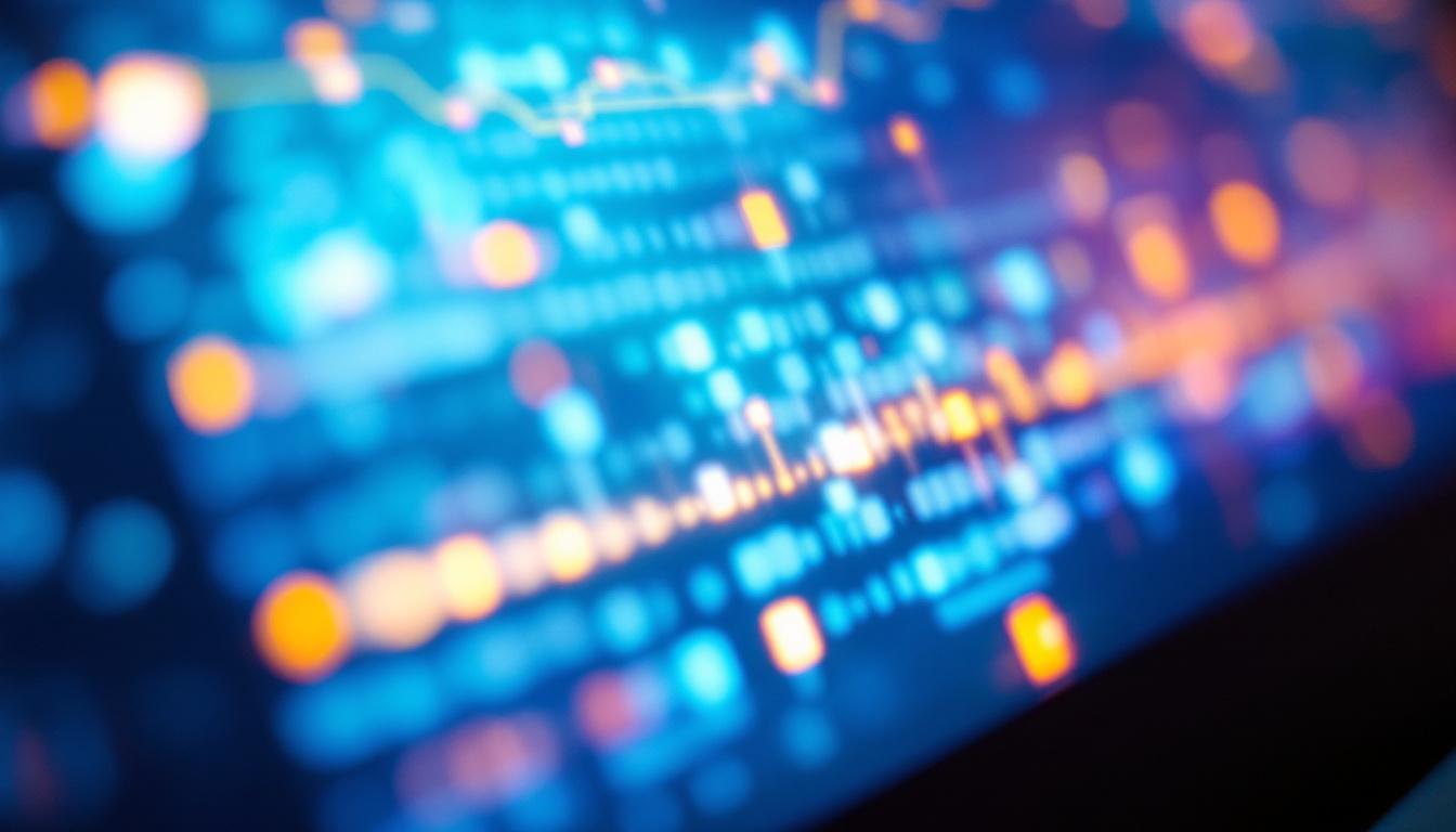 A photograph of a close-up shot of a .7-inch led display in action