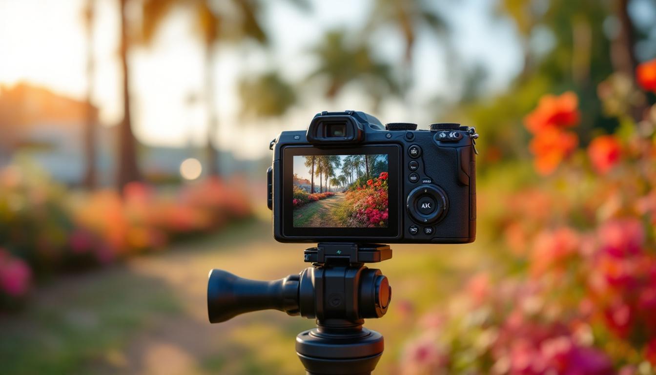 A photograph of capture a photograph of a vibrant outdoor scene showcasing the camera sport 4k in action