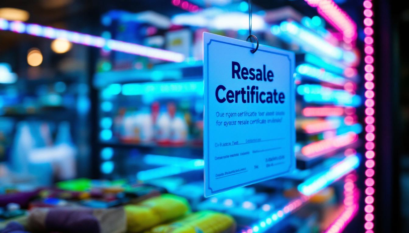 A photograph of a vibrant led display showcasing a variety of products