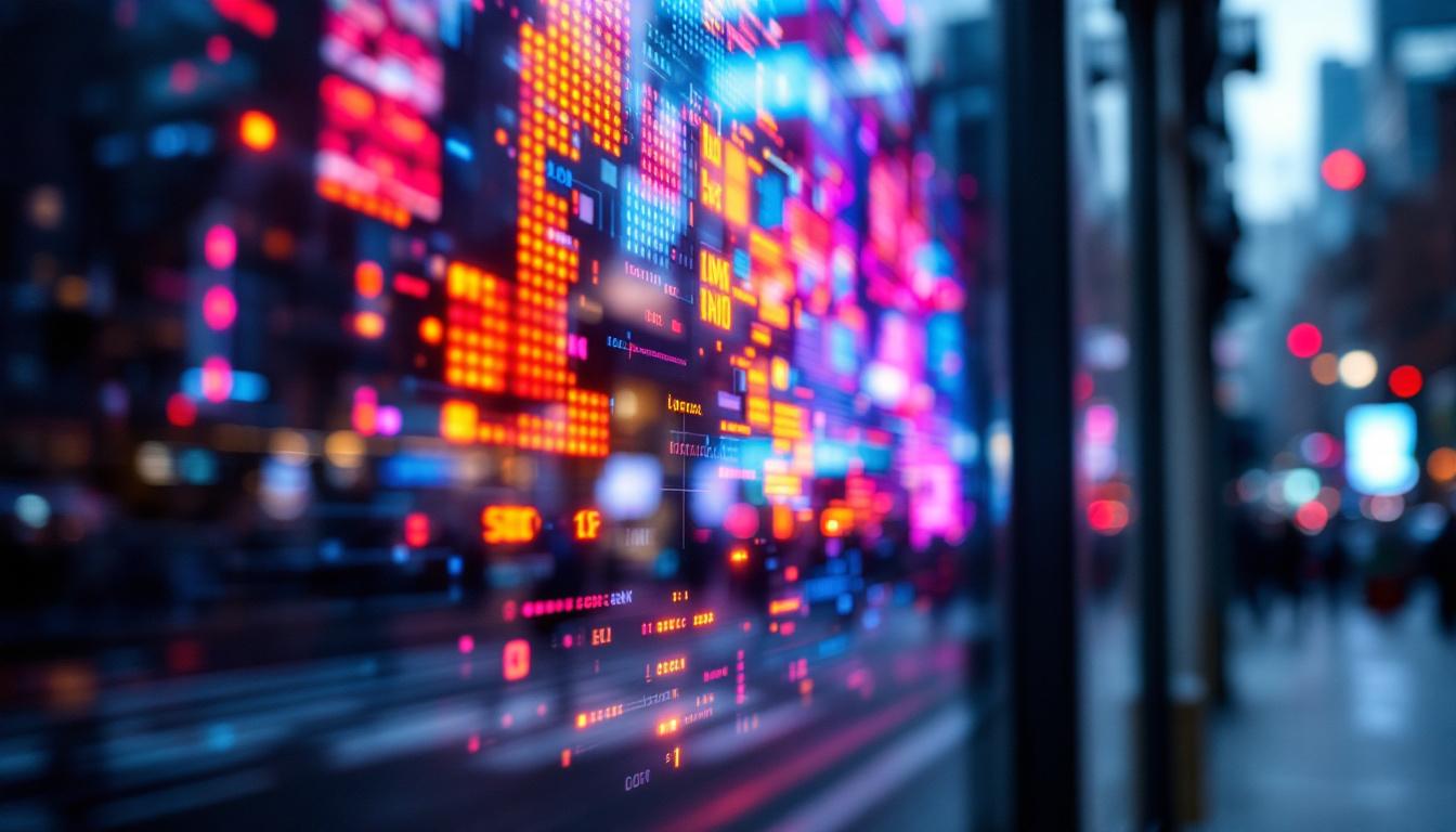 A photograph of a close-up view of an assembled led display window screen